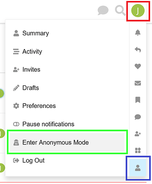 enter anonymous mode